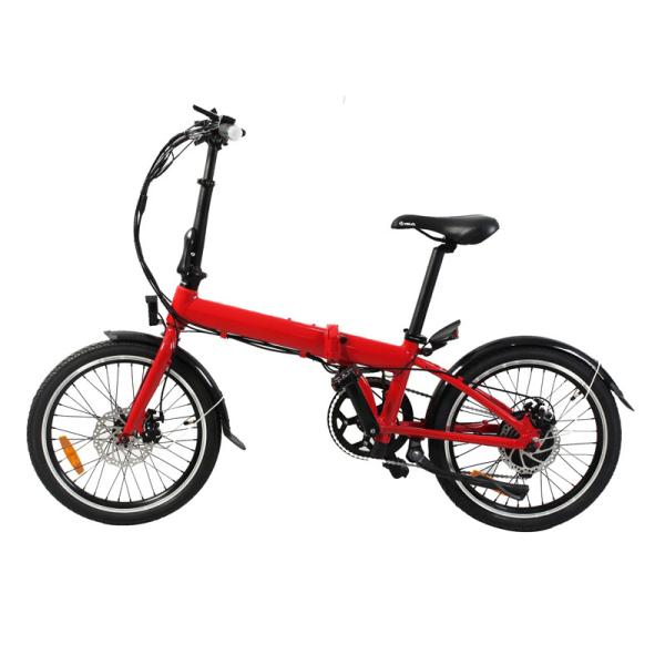 Newest Red Portable Folding Electric Bike with 20" Snow Fat Tire and 48V 13Ah
