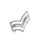 Zinc Alloy Flag Custom Metal Logo Badges CMYK Printing