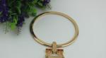 Custom fashion bag accessories metal parts zinc alloy round shape handbag handle