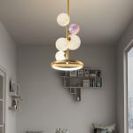 Nordic Style planet chandelier 3D Printing luxury LED glass ball light Modern