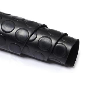 Wholesale Non-Slip Rubber Floor Mat With Custom Size Coin Bump Pattern Anti-Slip Black Round Stud Coin Rubber Floor rolls from china suppliers