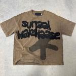 180 Grams Hip Hop Style Custom Distressed Embroidery Patch Logo Tshirt Drop