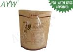 Dried Nuts FDA Approved Stand Up Zipper Bags Multiple Uses With Viewing Window