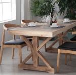 General Home Furniture Modern Natural Wooden Dining Table and Solid Wood Dining