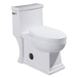 Lavatory Standard Height Skirted Toilet One Piece Toilet With Side Flush 4.8LPF