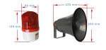 IP67 Heavy Duty Industrial Broadcast Telephone With Beacon And Flashing Lamp