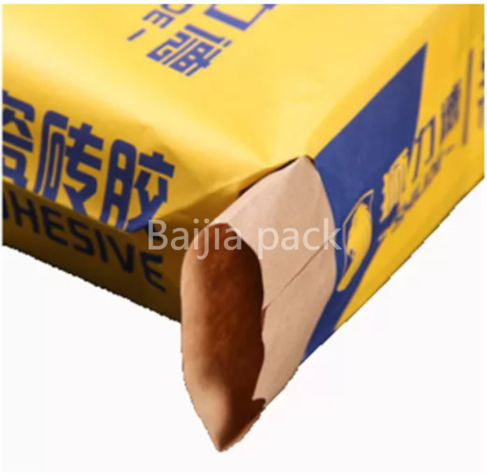 Custom Printing Color Valve Paper Bags Size Accepted Customizable