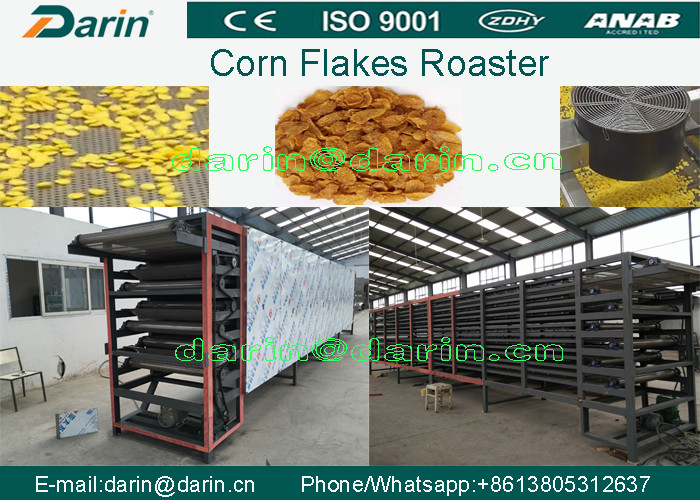 300 - 350kg/h Corn Flakes Processing Line , puff snack extruder Machine