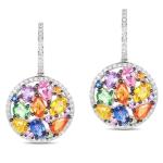 Garnet Morganite Peridot Crystal Zircon Set Earring Necklace Pendant Ring