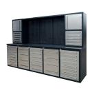 40 Drawers Metal Garage Workbench with Stainless Steel Handles and Heavy Duty