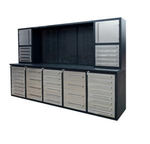 Wholesale Heavy Duty Lockable Metal Tool Cabinets Workbench for Workshop Powder Coat Steel Finish from china suppliers
