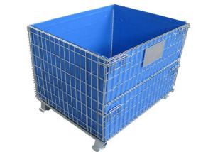 Wholesale Q235 Steel Mesh Collapsible Pallet Cage Containers For Warehouse from china suppliers