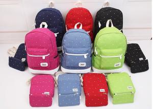 Wholesale Korean style 3pcs in 1 canvas fashion backpack set for student bag outdoor backpack from china suppliers