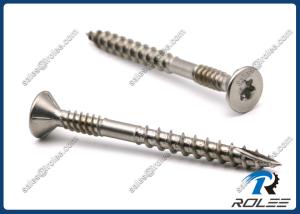 Wholesale Stainless Steel Counstersunk Torx Double Thread Decking Screws w/ 4 Nibs Type 17 from china suppliers
