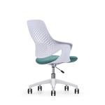 OFFICE CHAIR White Plastic Movable Computer Desk Chair for Modern Commercial