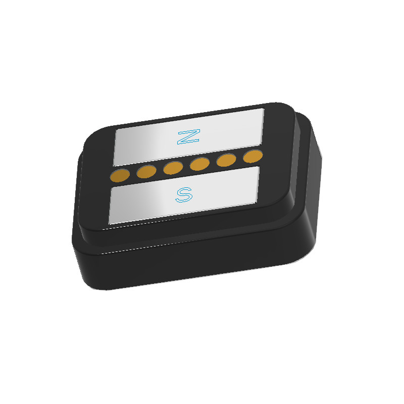 Customized Magnetic Power Connectors Black 6 Pin Magnetic Connector With High Adsorption Force
