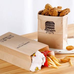 Wholesale Custom Printed Greaseproof Paper Bag for Food Packaging，Kraft paper bag,food packaging bags from china suppliers