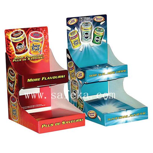 Quality Two shelf Cardboard counter display for chewing gums & Fresher for sale