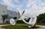 Square Decoration Large Outdoor Sculpture , Stainless Steel Abstract Sculpture