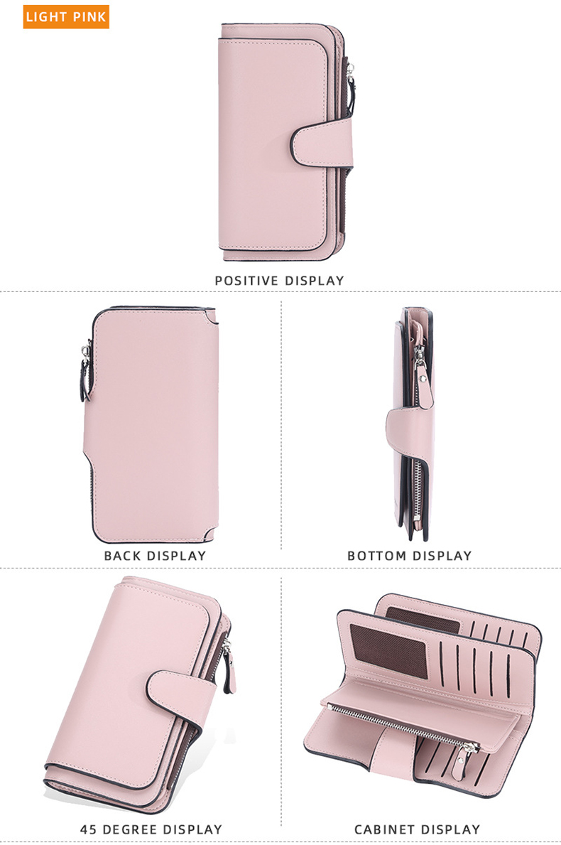 Retro Pattern Type Women Long Wallets Double Zipper Clutches for Multifunction Wallets