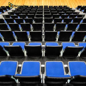 Simple design Fireproof Fixed telescoping bleachers for gym