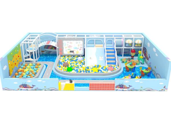 Bule Color Theme Indoor Play Equipment Soft Play Structurers Play Centre