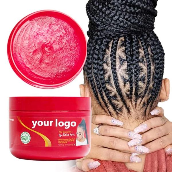 8oz Extra Hold Shining Hair Gel for All Hair Types Twisting Smooth and