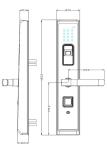 Zinc Alloy Touch Screen Smart Digital Fingeprint Glass Door Lock