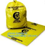 Biohazard infectious plastic waste bags Dustbin liners, PE biohazard eco bag,