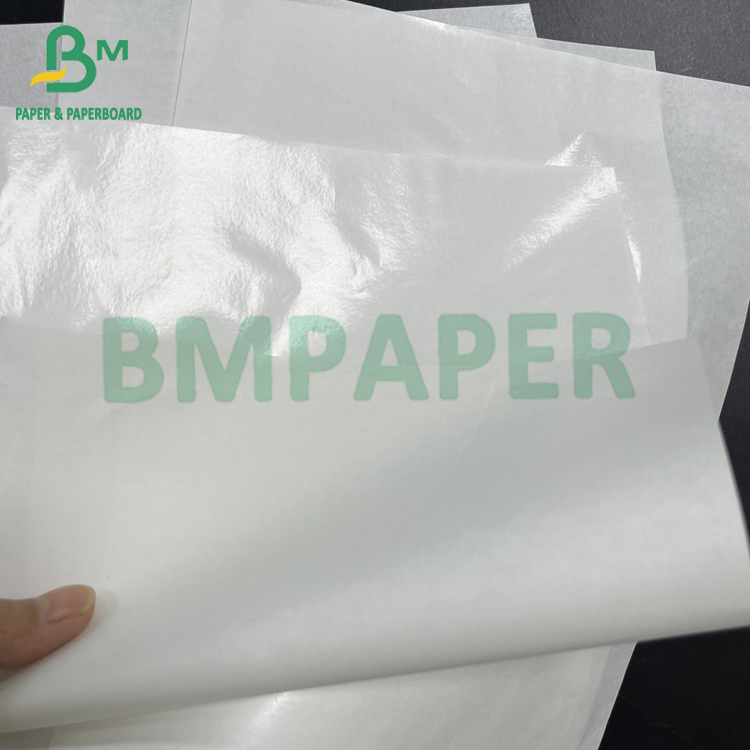 45 gsm + 10 gsm One Side Glossy PE Coated White Burger Wrapping Paper Butcher Paper