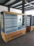 Supermarket Fruit Vegetable Shop Preservation Display Freezer With Door Curtain