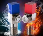 Anti Back Toilet Basin Faucet Hot Cold Water Triangular Valve