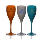 Eco Friendly Dual Color Plastic Wine Champagne Glasses For Wine Outdoor Event