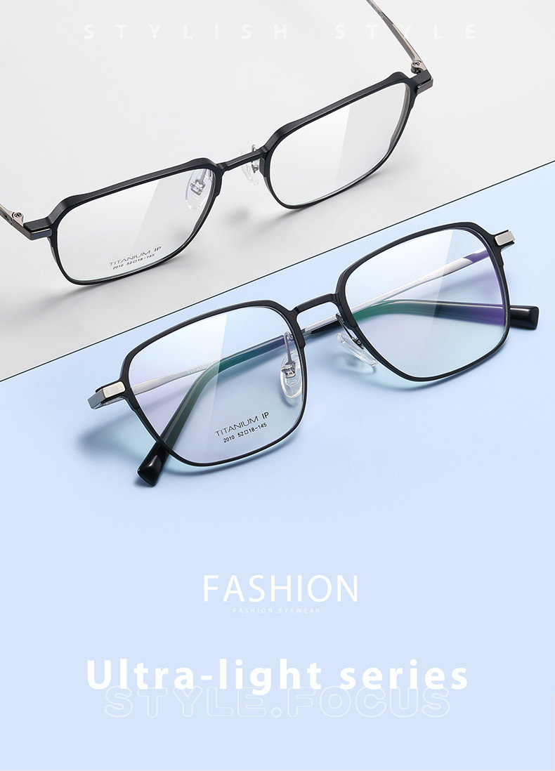 Custom Titanium Alloy Glasses Adults , Optical Aluminum Frame Glasses