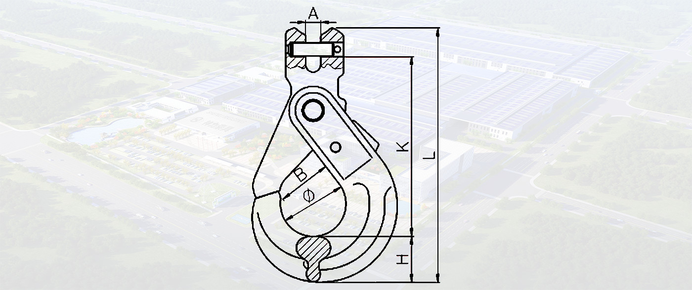 SLR-009 G80 U.S.TYPE CLEVIS SELF-LOCKING HOOK
