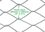 2 Inch Metal Chain Link Fence 50mm Diamond Hole Cyclone Wire Roll