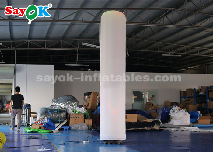 190T Nylon Cloth Inflatable Pillar With LED Lighting For Festival Decoration