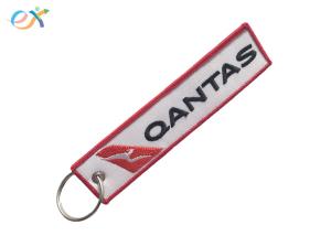 Wholesale Double Sided Embroidered Keychain Twill Background Polyester Material from china suppliers