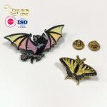 Soft Enamel Cartoon Bat Metal Lapel Pins Domed Badge Souvenir Custom Color