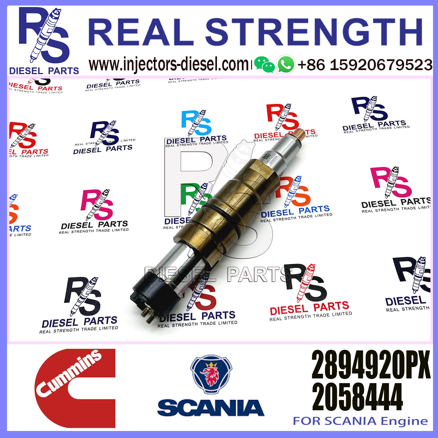 Diesel Common rail fuel injector 2894920PX 2058444 2482244 2031386 for SCANIA Excavator DC09 DC13 DC16