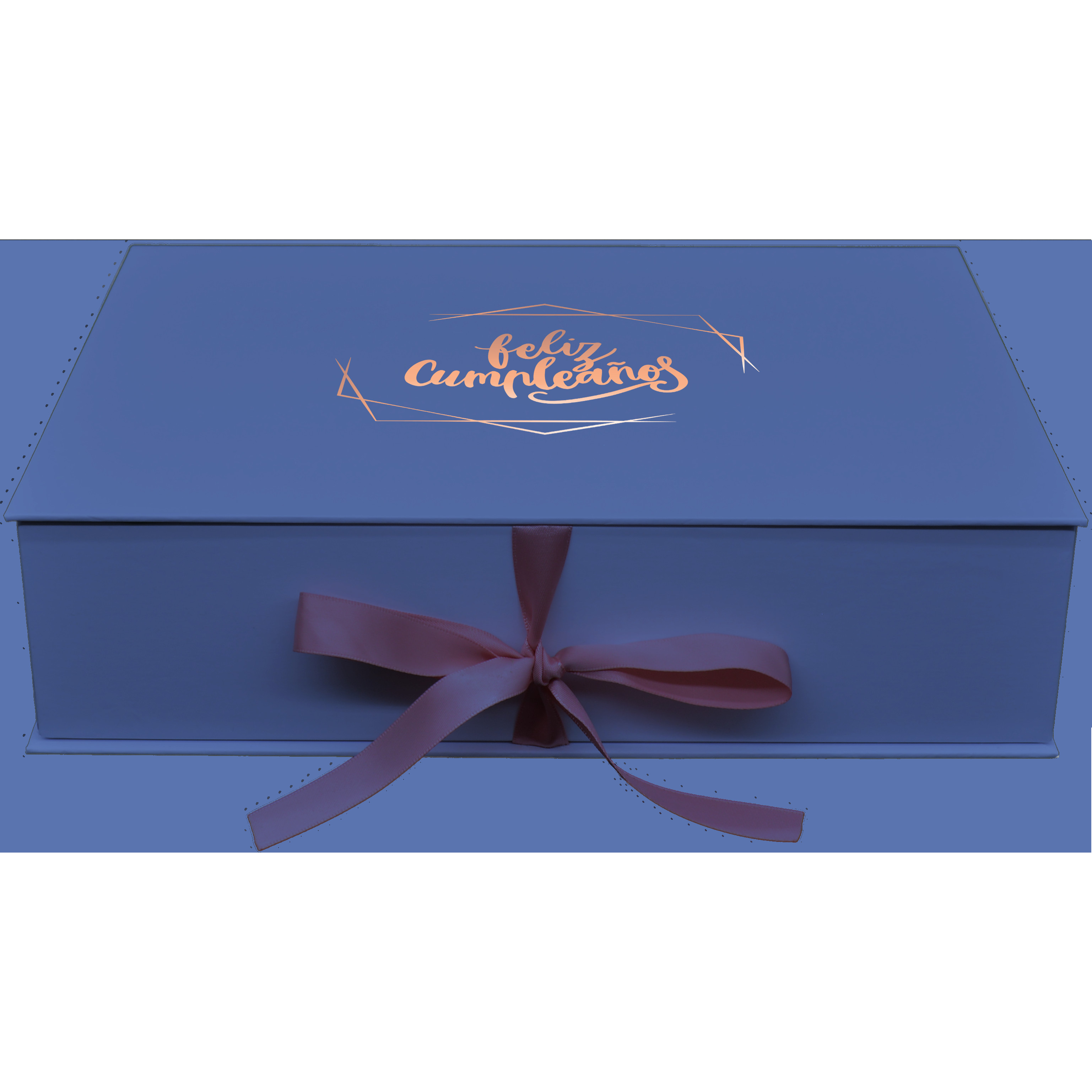 Satin Silk Magnetic Ribbon Box , FSC SGS B Flute 8x10 Gift Box