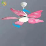 White/Blue Bee Butterfly Shape Iron Warm Fan Lamp Children'S Room Dining Living
