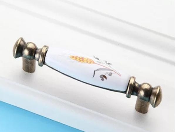 Cabinet Porcelain Handles And Knobs Zinc Dresser Handles Pattern Ceramic