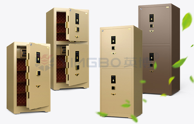 Smart Bank Biometric Commercial Safe Box Fingerprint Lock H1880mm With 7 Open Ways