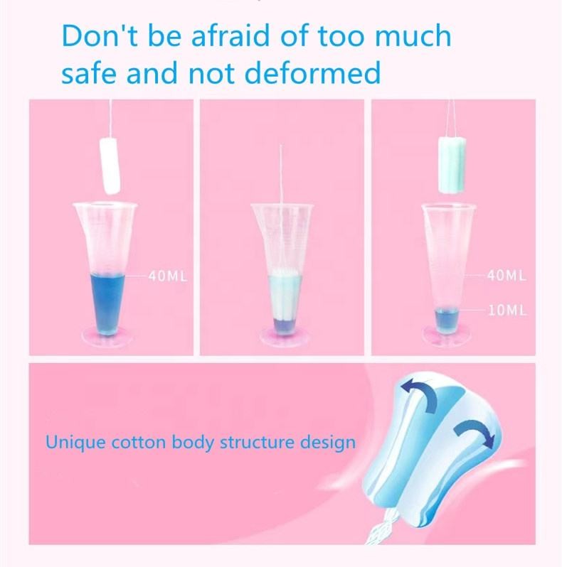 Disposable Organic Cotton Tampon Cardboard Applicator Tampons
