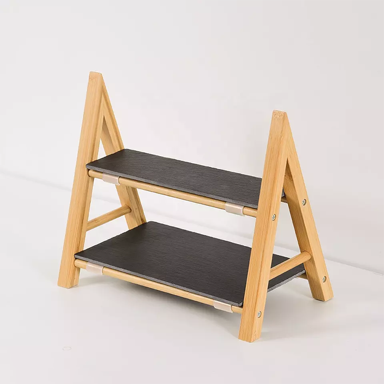Natural Bamboo Display Stand for Exquisite Party Cakes and Desserts CE / EU Certified