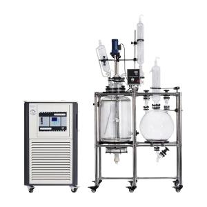 Wholesale UL Certificate Double Layers Jacketed 5L 10L 20L 50L 100L 200L Glass Chemical Reactor from china suppliers