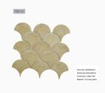 16kgs/Sheet CE Carrara Decorative Mosaic Tiles Fan Shaped Inkjet Matt Finished