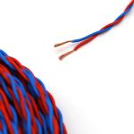 Low Voltage Double Pvc Insulated Flexible Cable , RVS 2*1.5 Electric Cable Wire