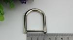 Custom made big zinc alloy 28 mm removable metal D ring buckle with polishing